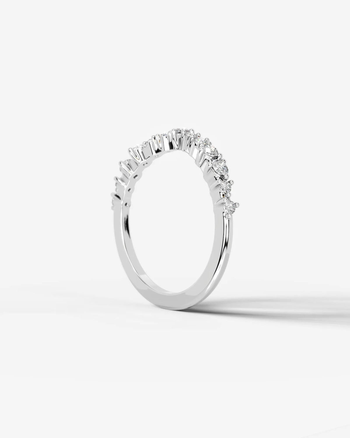 Lab Grown Diamond Curved Drop Cluster Band Ring