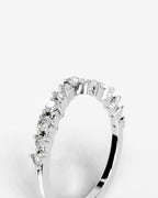 Lab Grown Diamond Curved Drop Cluster Band Ring