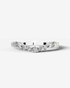 Lab Grown Diamond Curved Drop Cluster Band Ring