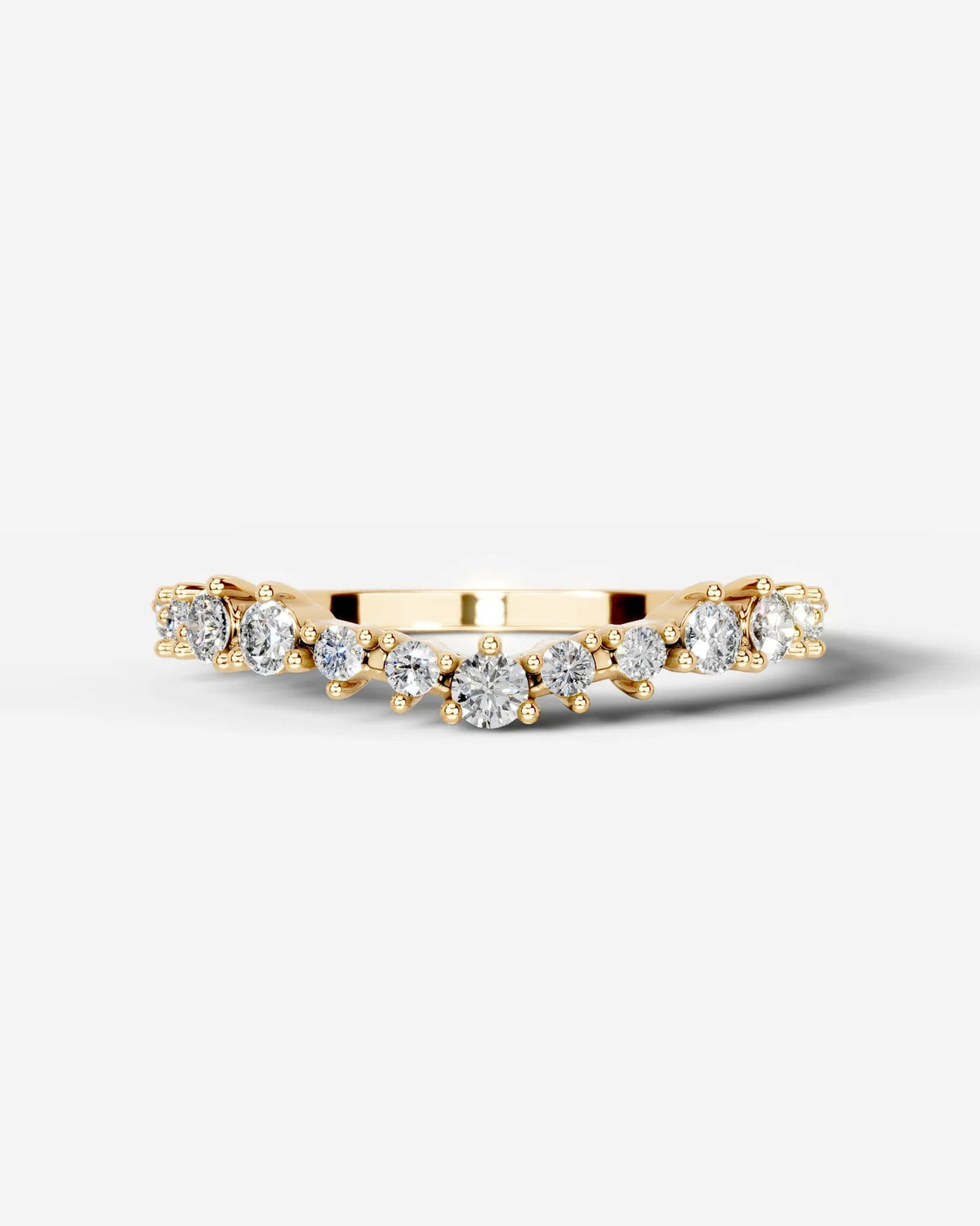 Lab Grown Diamond Curved Drop Cluster Band Ring
