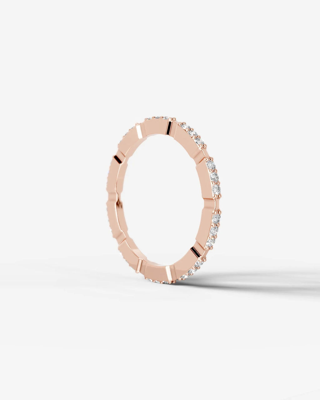 Lab Grown Diamond Trio Station Eternity Band Ring