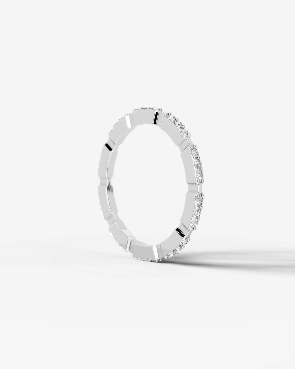 Lab Grown Diamond Trio Station Eternity Band Ring
