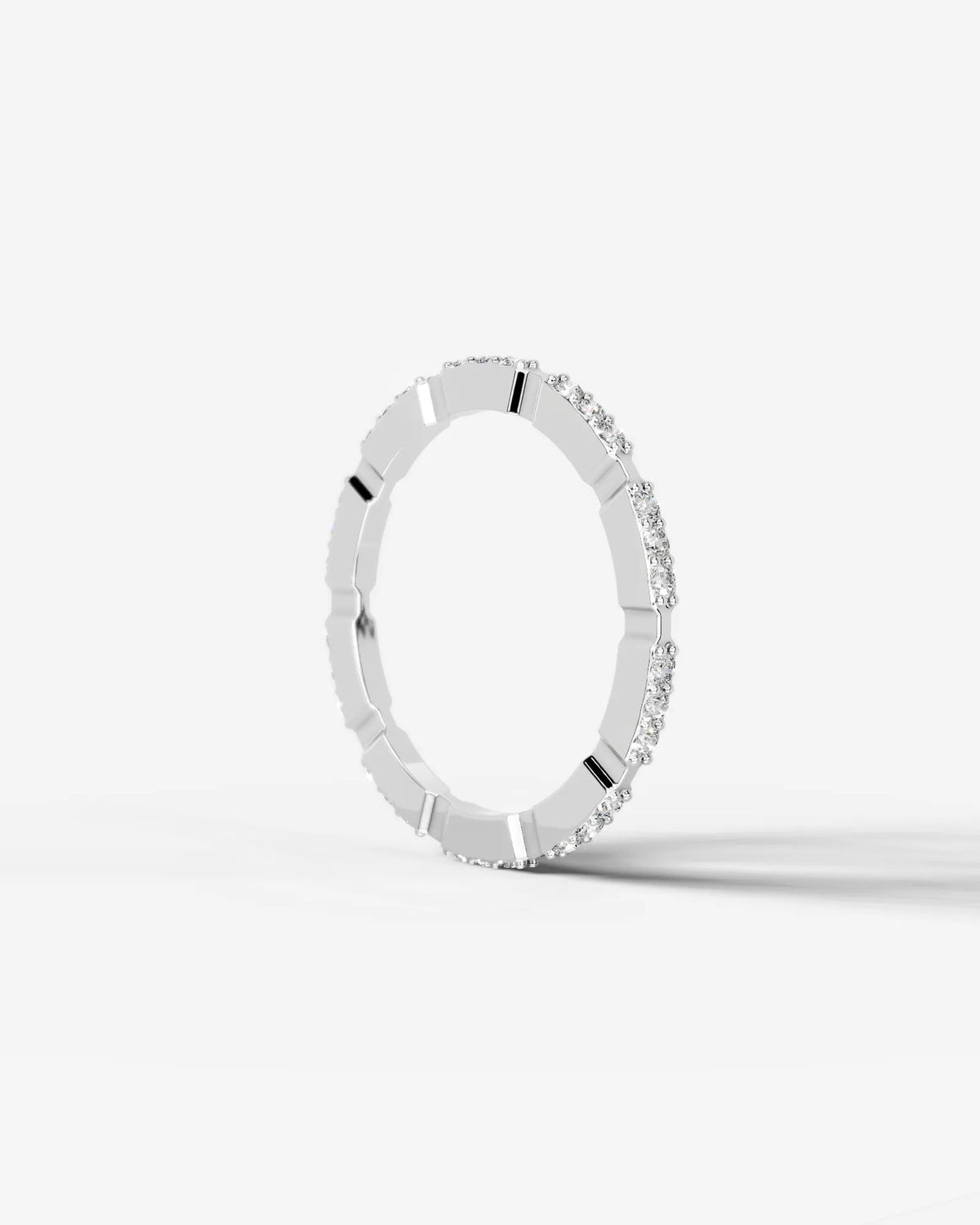 Lab Grown Diamond Trio Station Eternity Band Ring