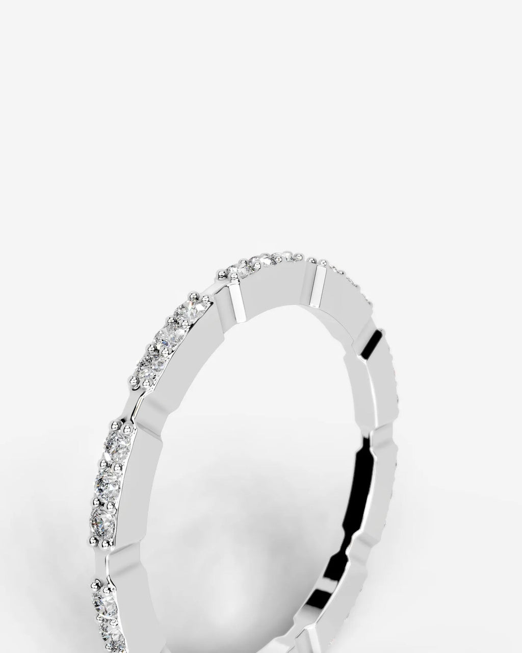 Lab Grown Diamond Trio Station Eternity Band Ring