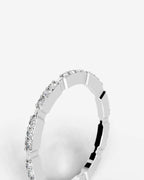 Lab Grown Diamond Trio Station Eternity Band Ring