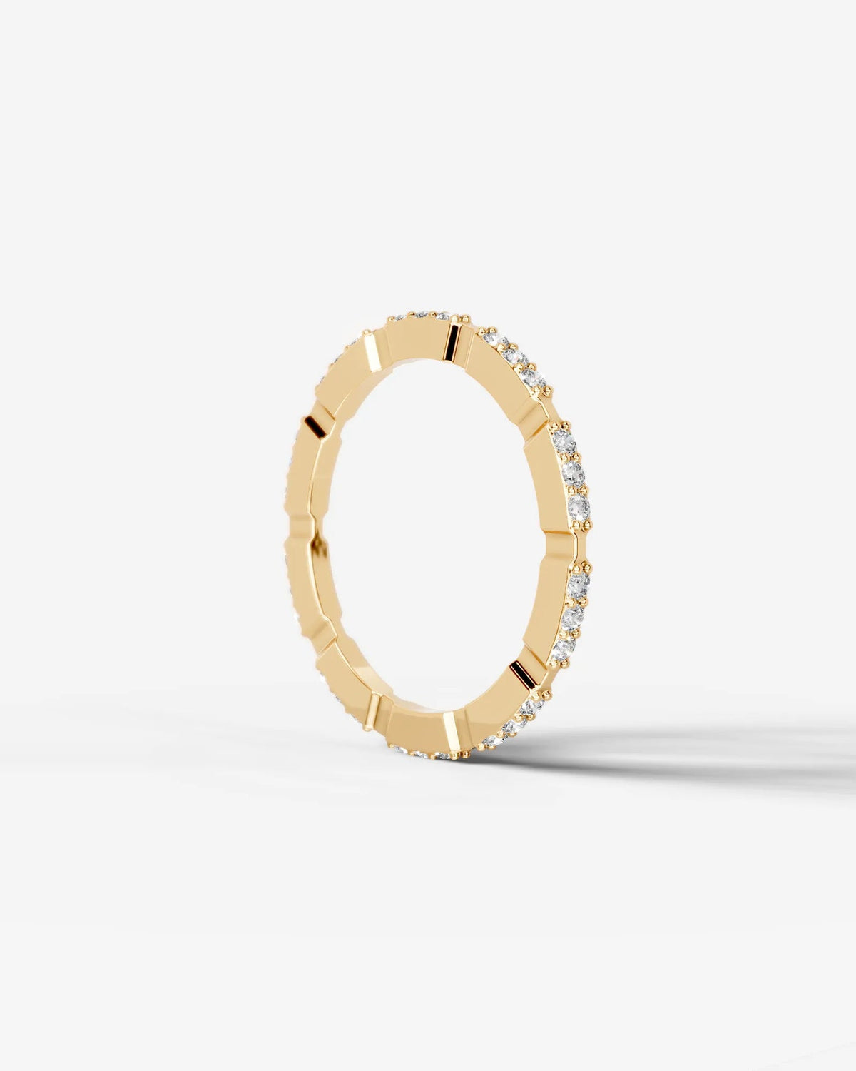 Lab Grown Diamond Trio Station Eternity Band Ring