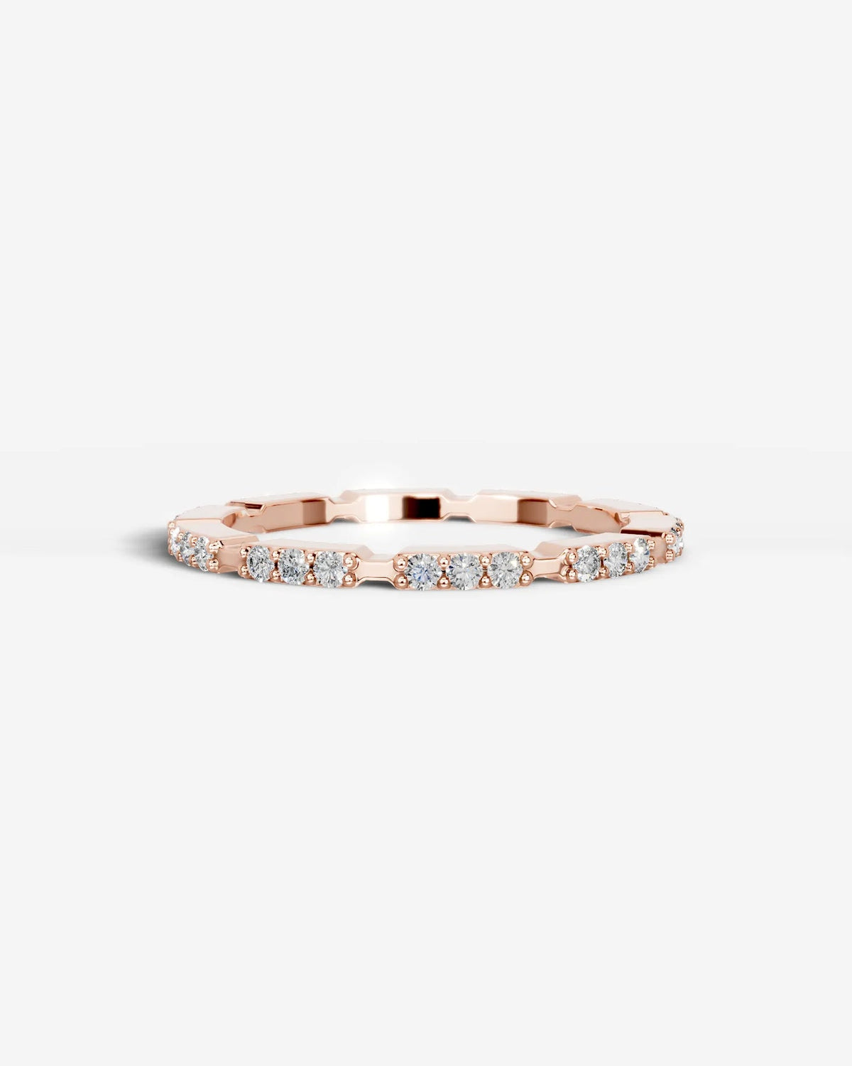 Lab Grown Diamond Trio Station Eternity Band Ring