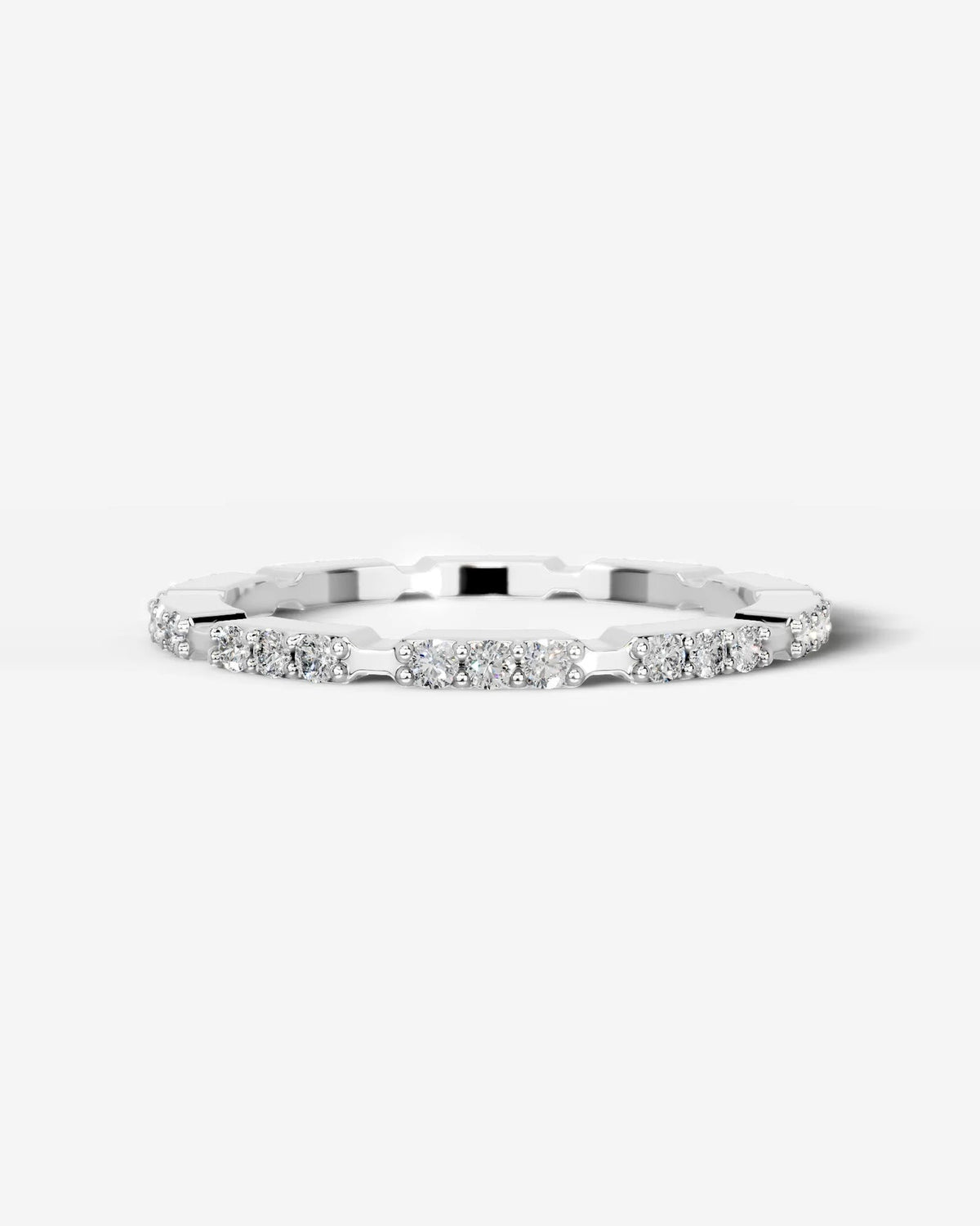 Lab Grown Diamond Trio Station Eternity Band Ring