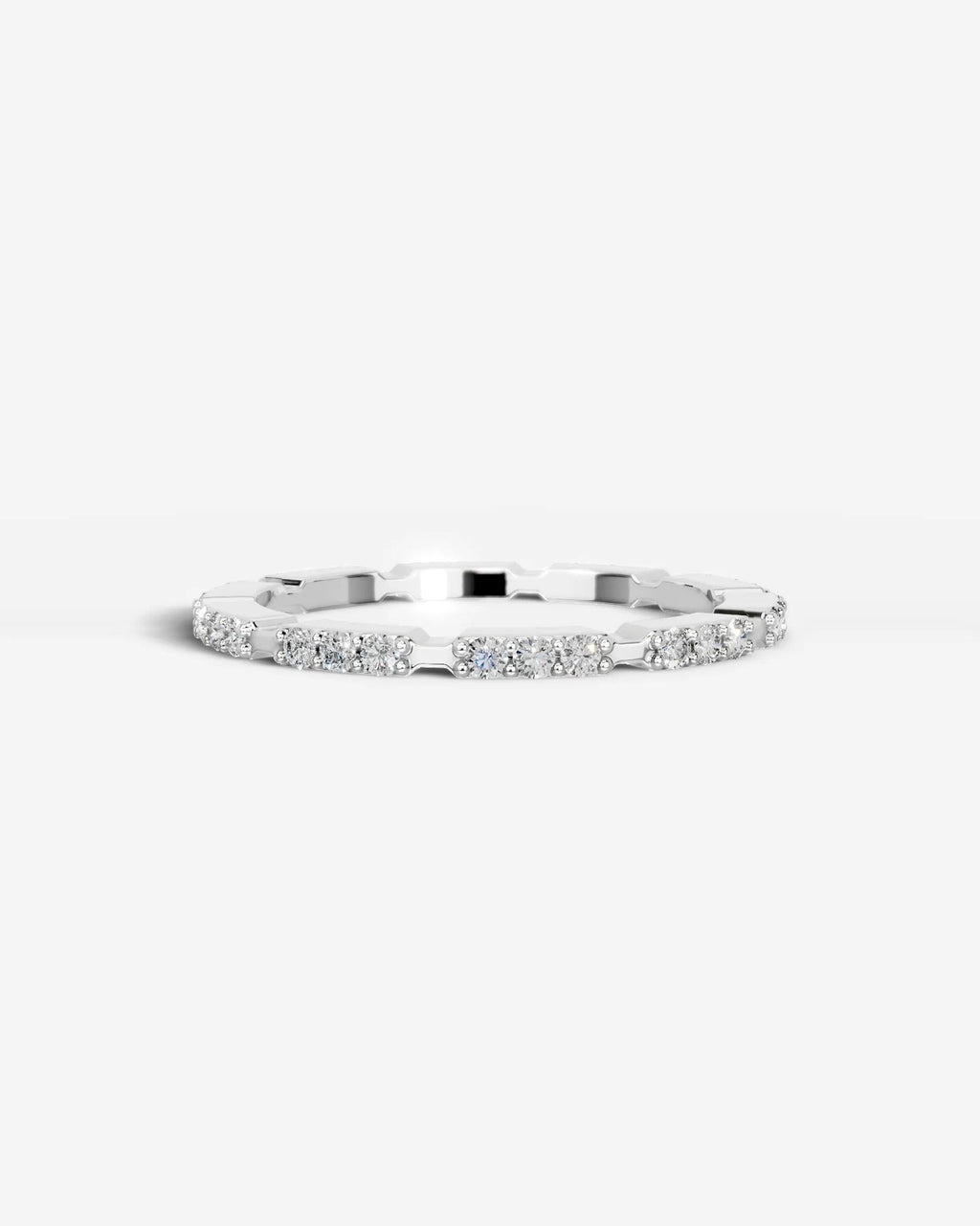Lab Grown Diamond Trio Station Eternity Band Ring