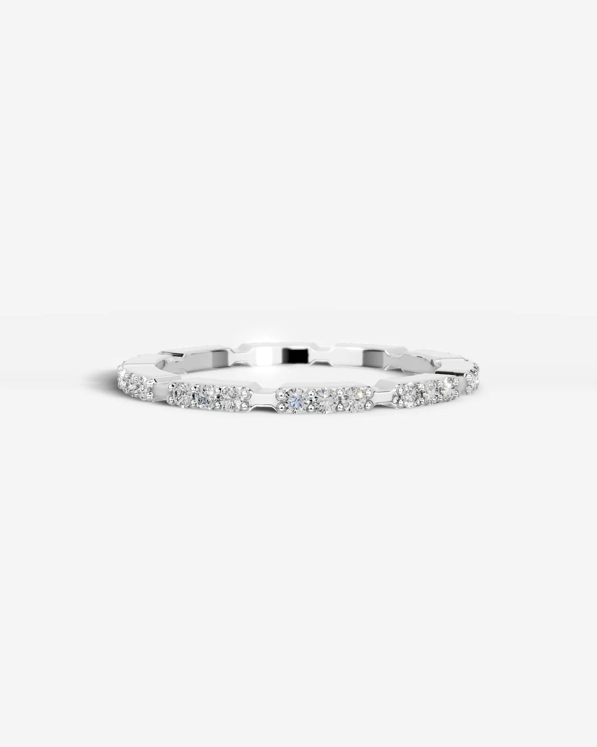 Lab Grown Diamond Trio Station Eternity Band Ring