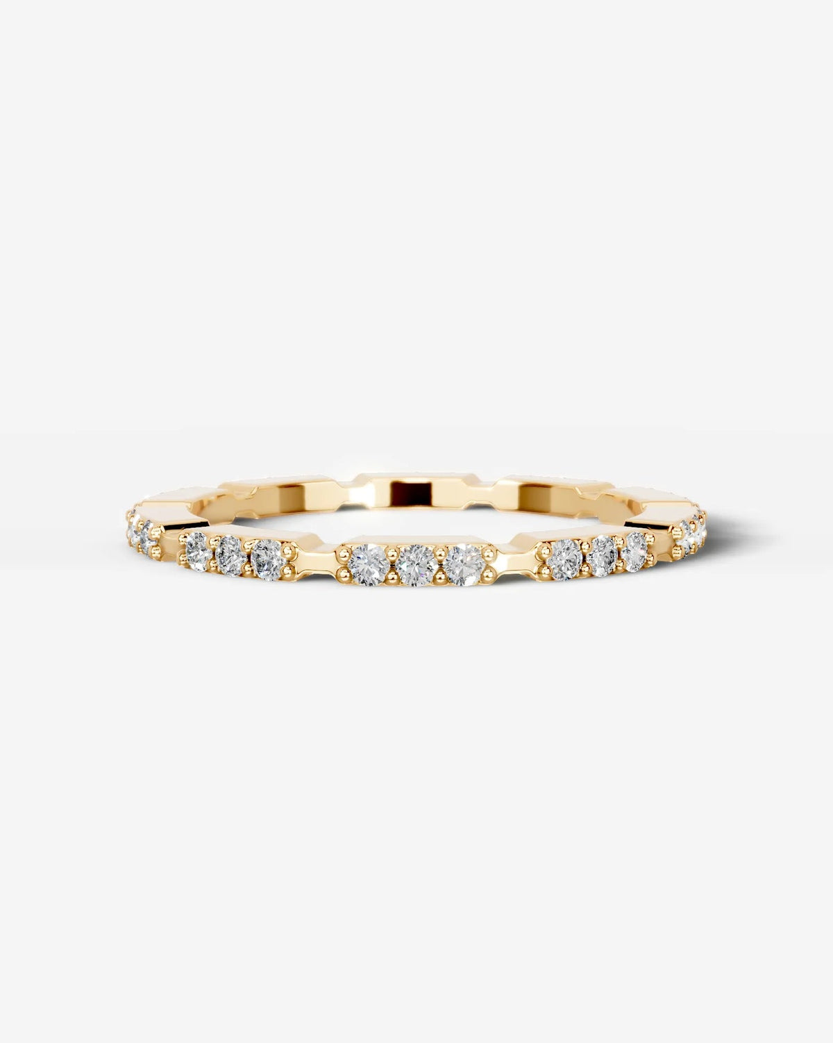 Lab Grown Diamond Trio Station Eternity Band Ring