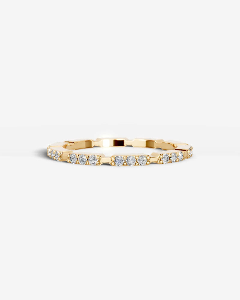 Lab Grown Diamond Trio Station Eternity Band Ring