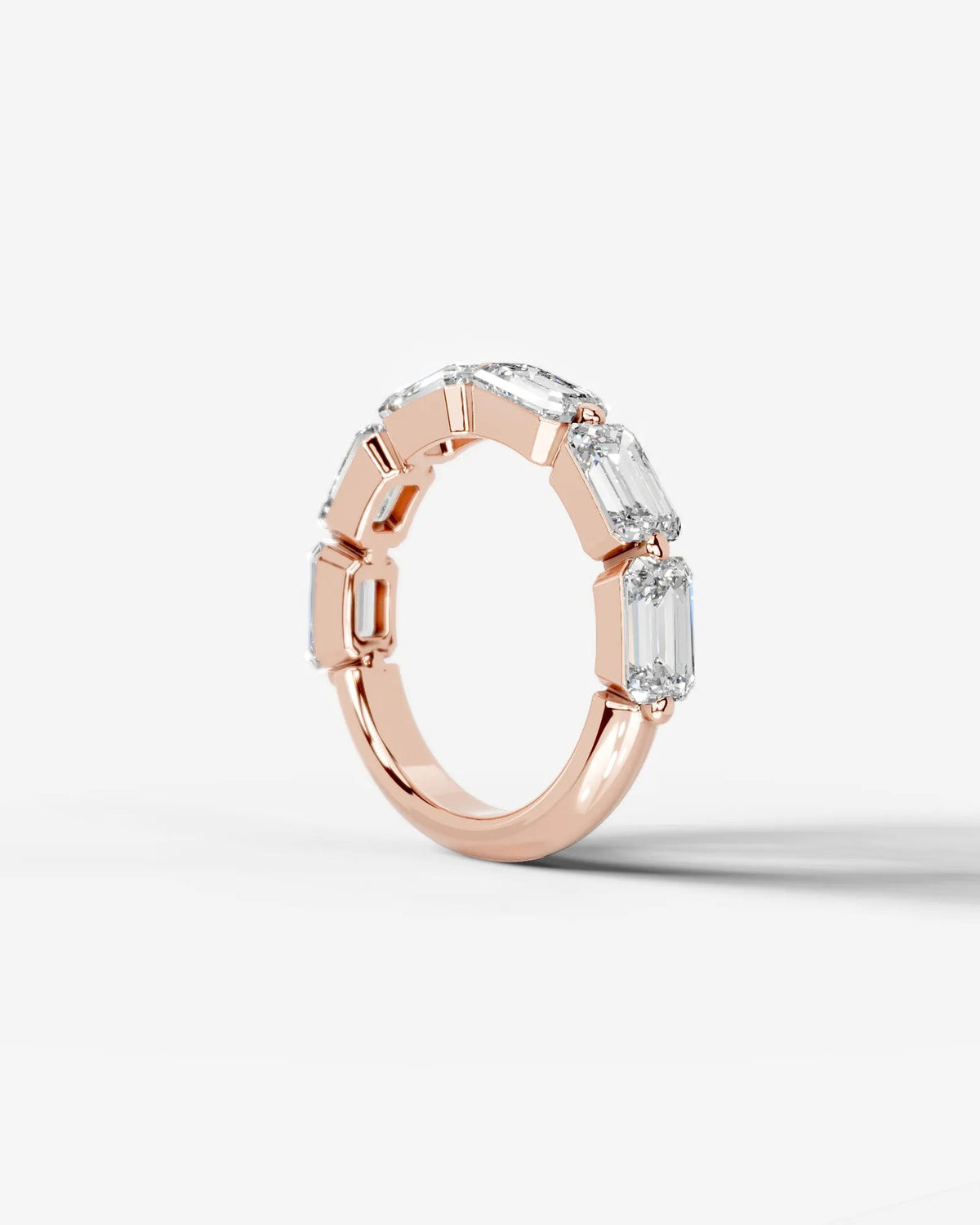 Emerald Cut Lab Grown Diamond Multi-Stone Classic Ring