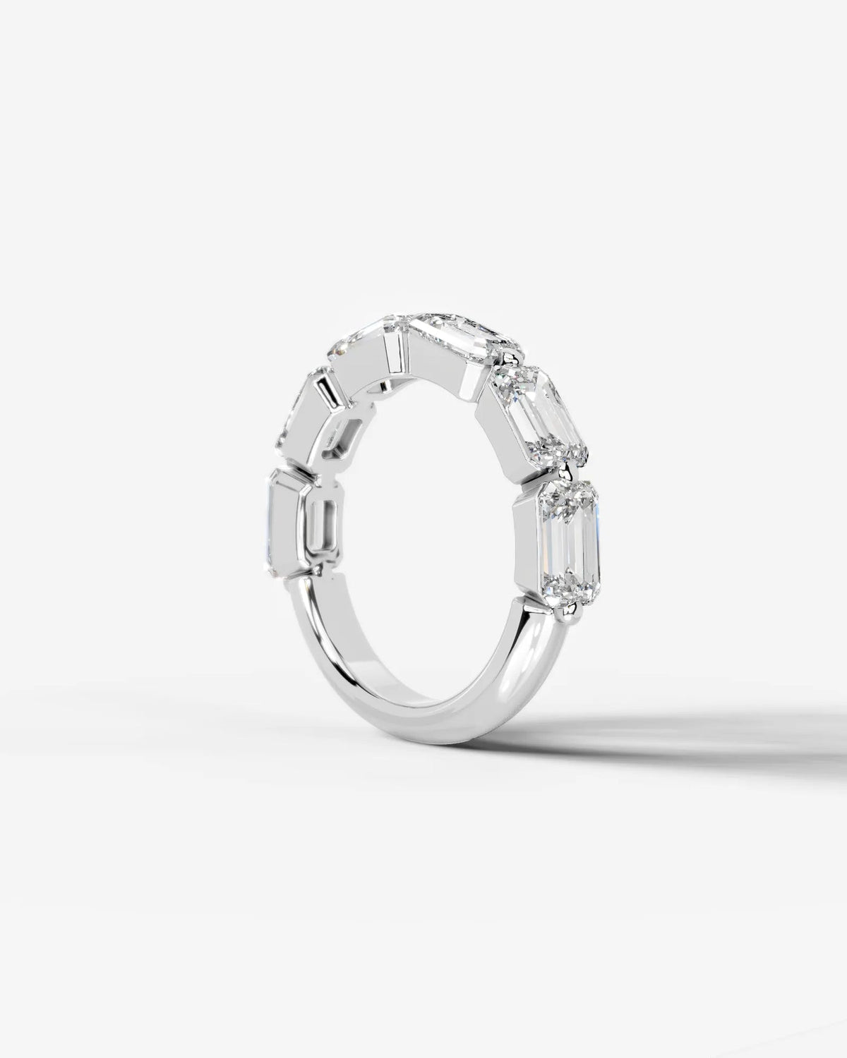 Emerald Cut Lab Grown Diamond Multi-Stone Classic Ring