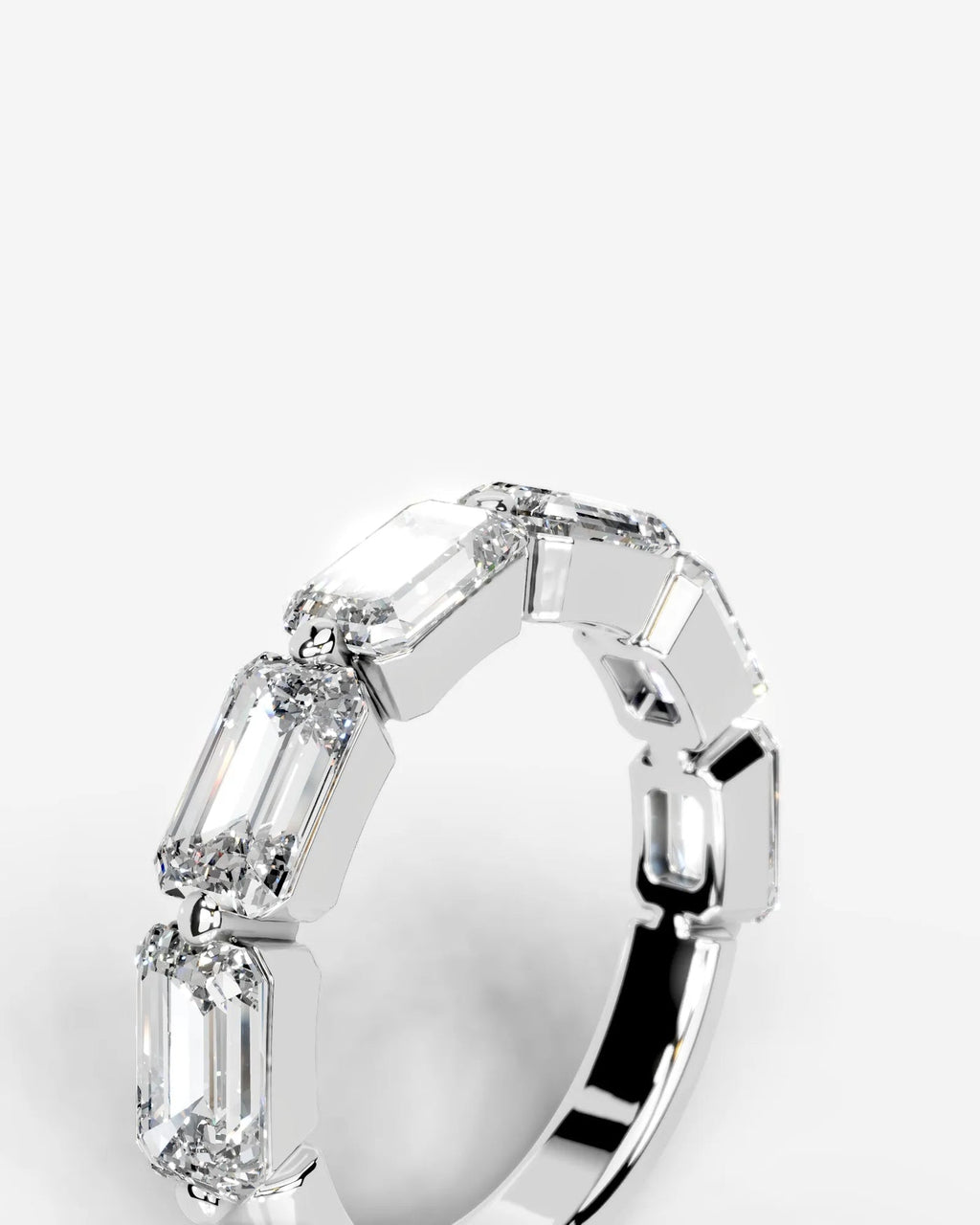Emerald Cut Lab Grown Diamond Multi-Stone Classic Ring