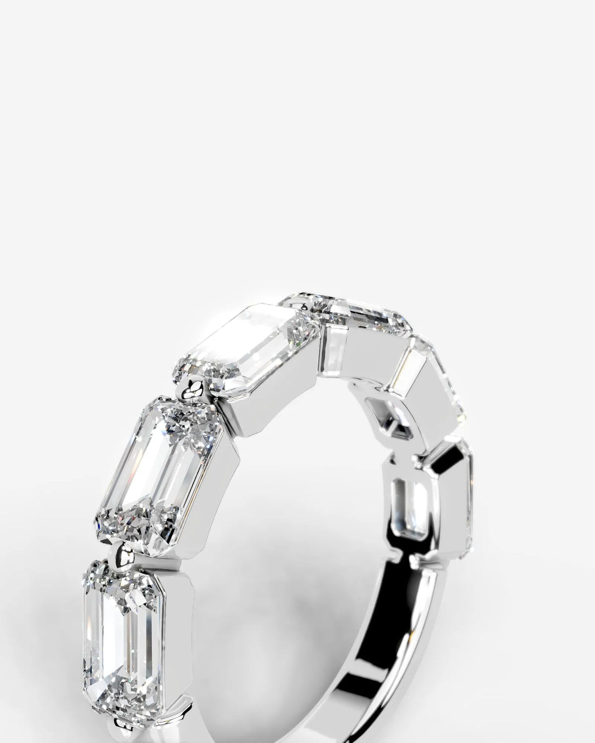 Emerald Cut Lab Grown Diamond Multi-Stone Classic Ring