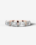 Emerald Cut Lab Grown Diamond Multi-Stone Classic Ring