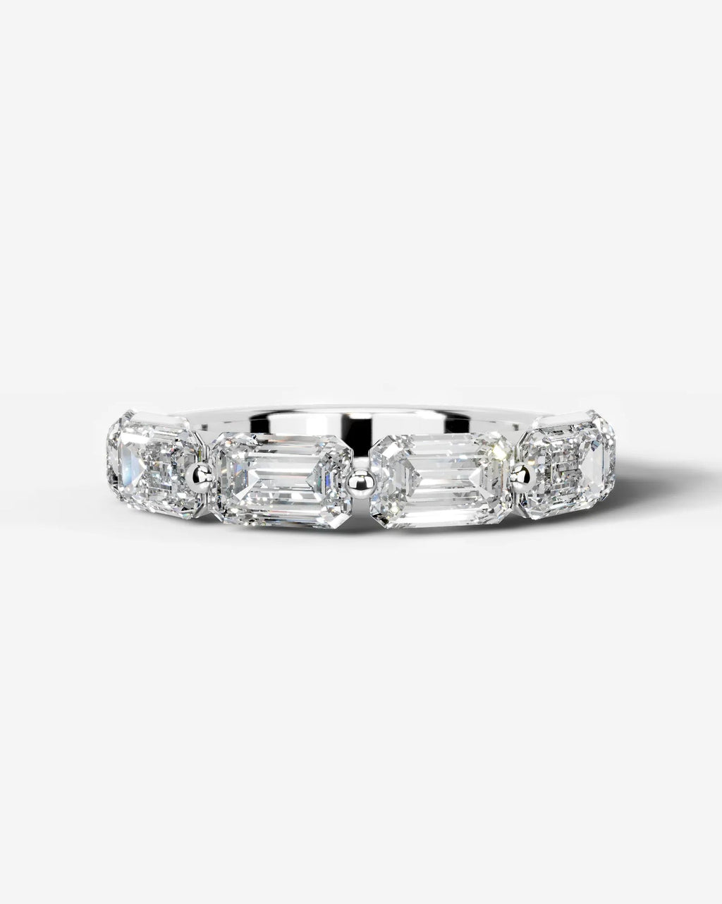 Emerald Cut Lab Grown Diamond Multi-Stone Classic Ring