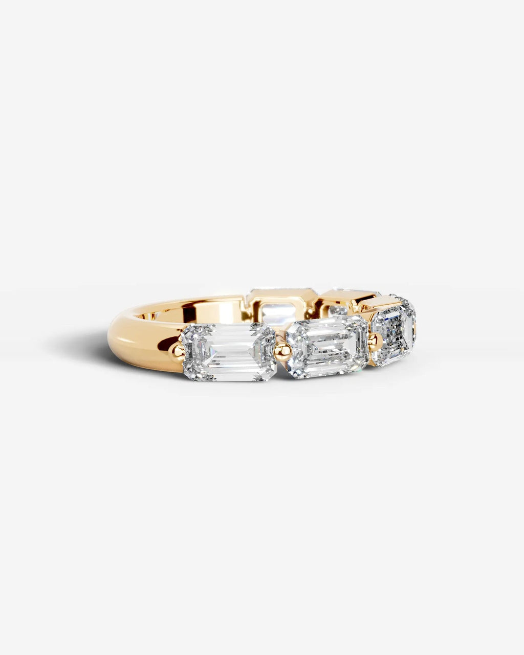 Emerald Cut Lab Grown Diamond Multi-Stone Classic Ring