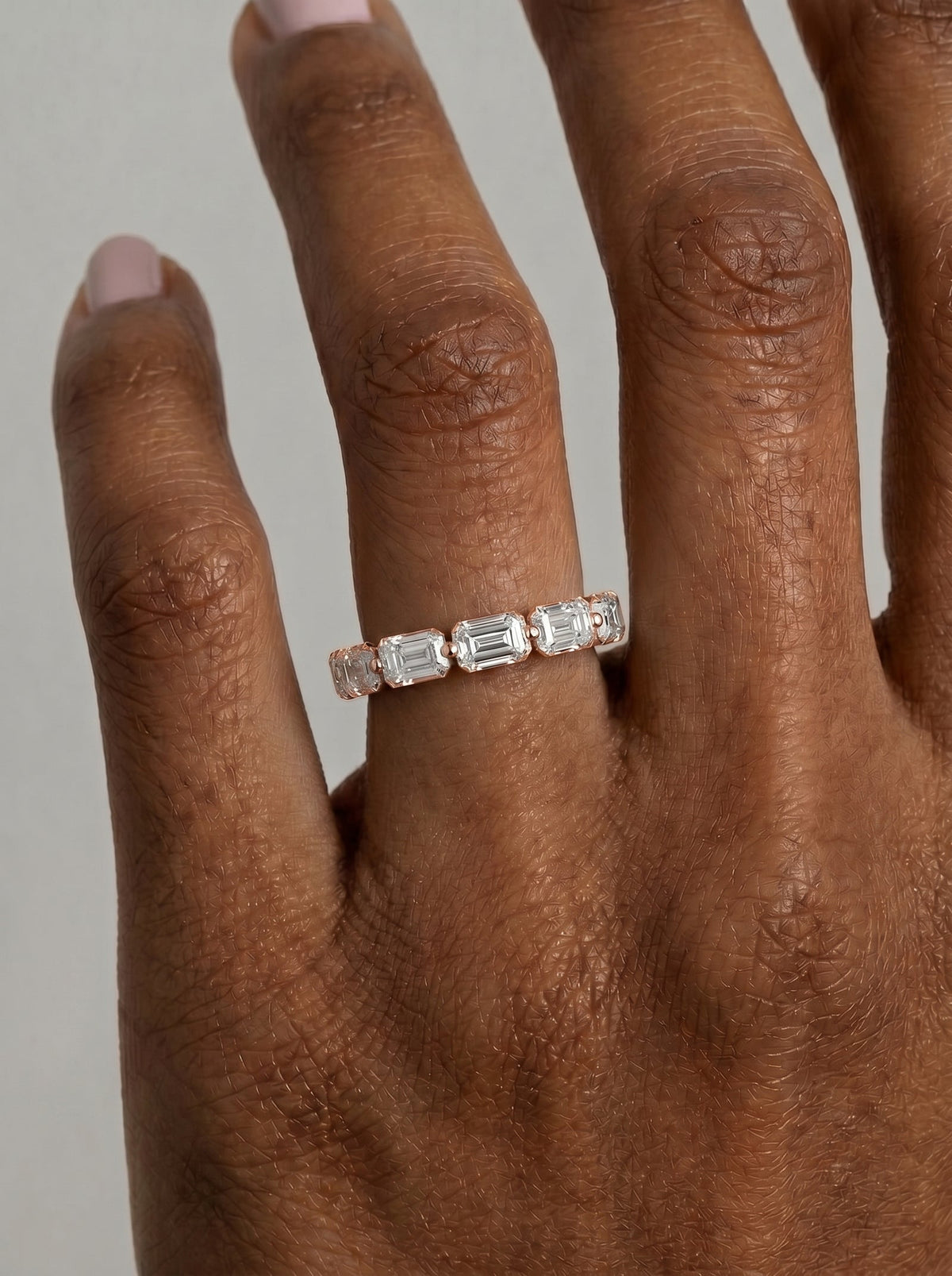 Emerald Cut Lab Grown Diamond Multi-Stone Classic Ring