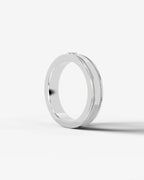 Lab Grown Diamond Classic Bezel Accent Band Ring