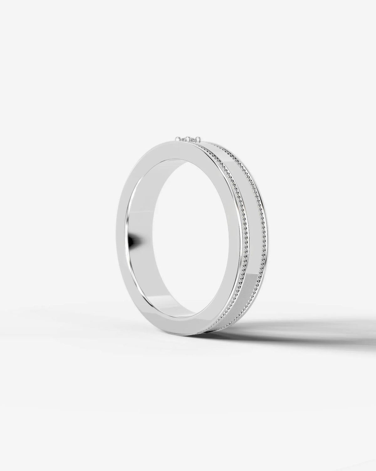 Lab Grown Diamond Classic Bezel Accent Band Ring