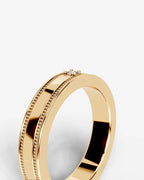 Lab Grown Diamond Classic Bezel Accent Band Ring