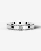 Lab Grown Diamond Classic Bezel Accent Band Ring