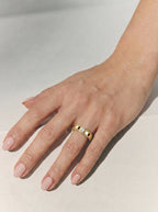 Lab Grown Diamond Classic Bezel Accent Band Ring