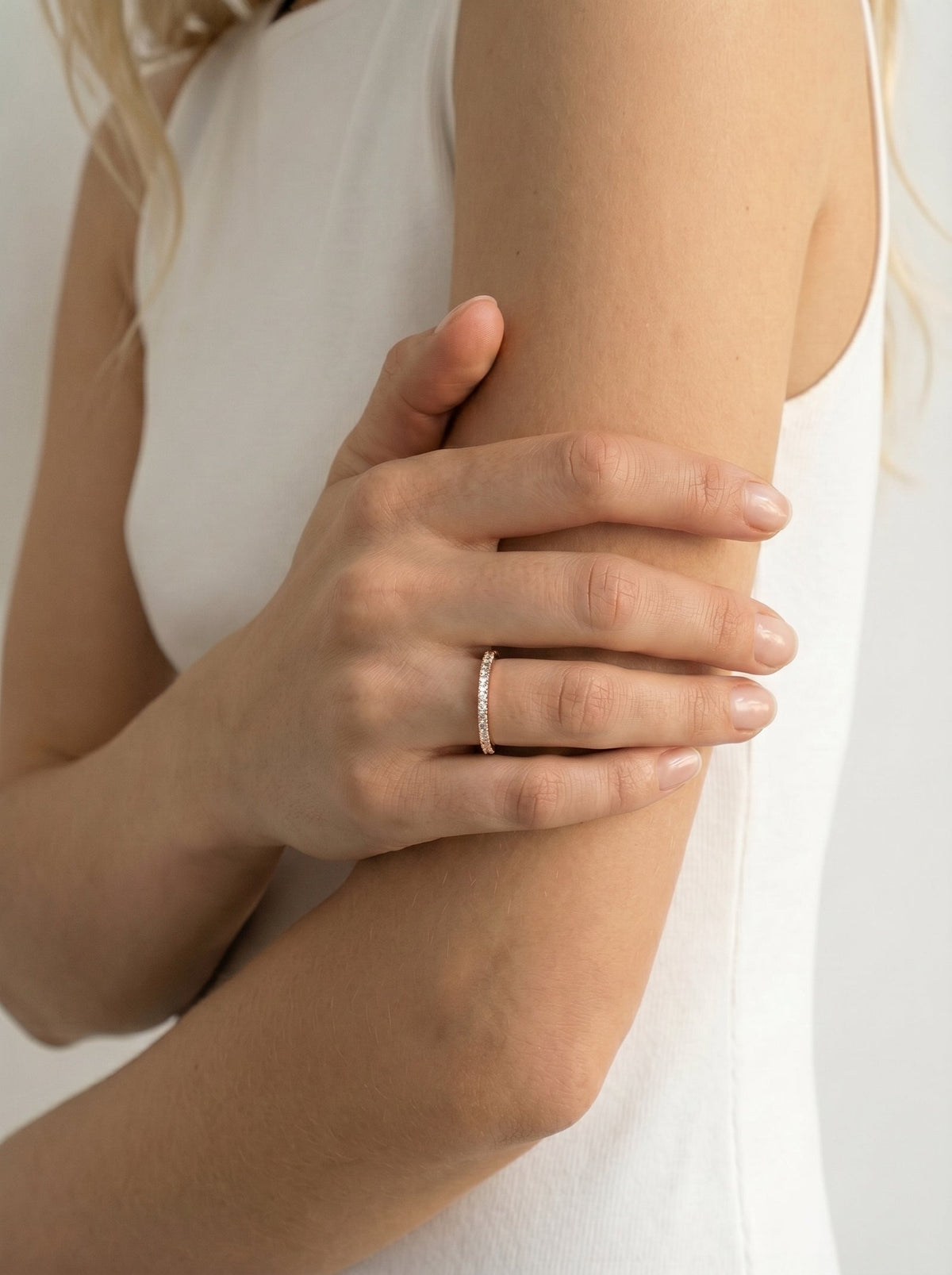 Lab Grown Diamond Pavé Eternity Band Ring