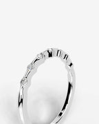 Lab Grown Diamond Scattered Round Cut Accent Band Ring