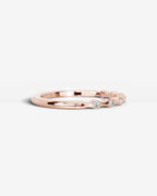 Lab Grown Diamond Scattered Round Cut Accent Band Ring