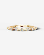 Lab Grown Diamond Scattered Round Cut Accent Band Ring