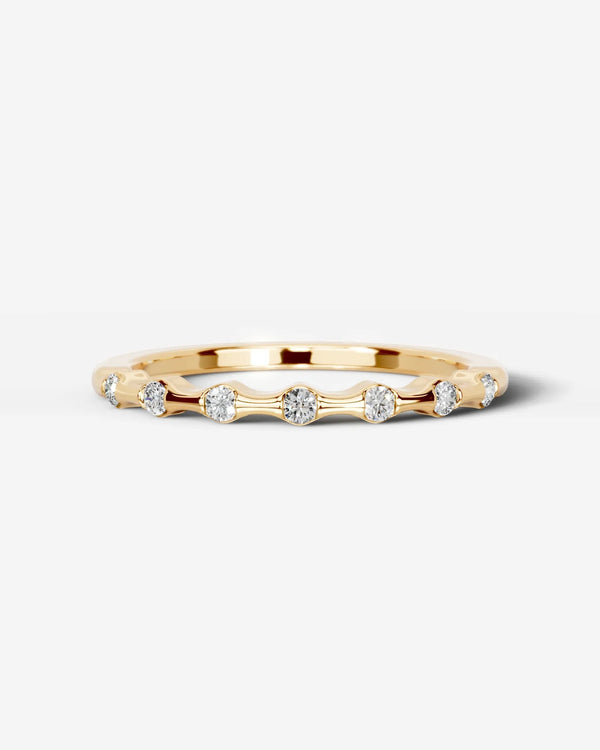 Lab Grown Diamond Scattered Round Cut Accent Band Ring