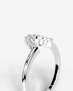 Lab Grown Diamond Curved Marquise & Round Cut Contour Band