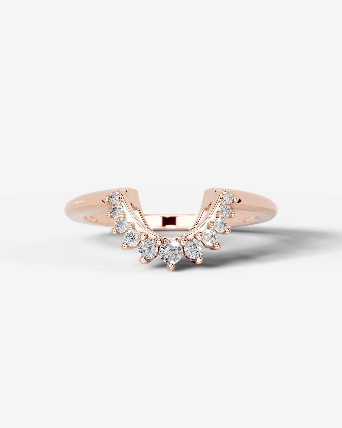Lab Grown Diamond Curved Marquise & Round Cut Contour Band