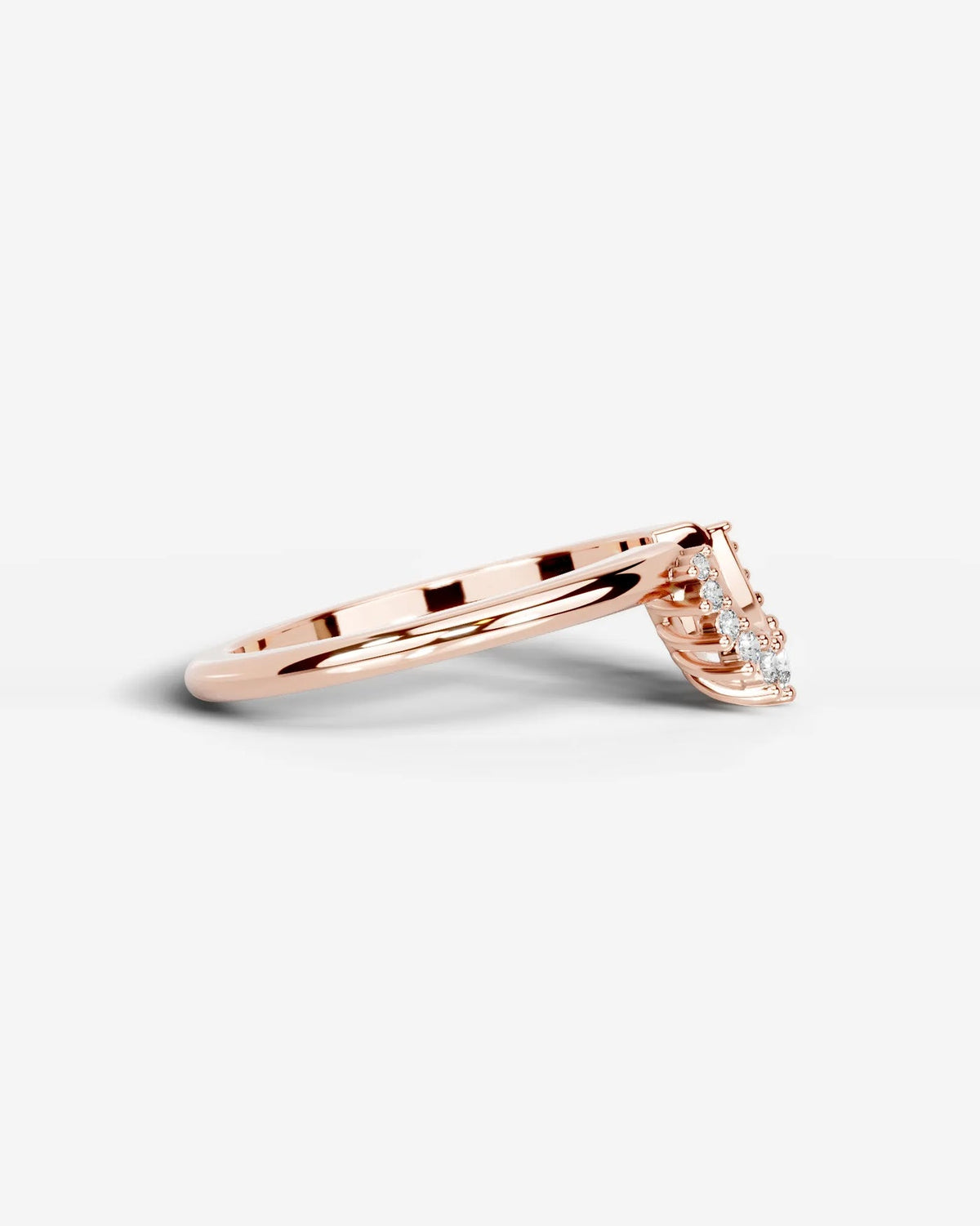 Lab Grown Diamond Curved Marquise & Round Cut Contour Band