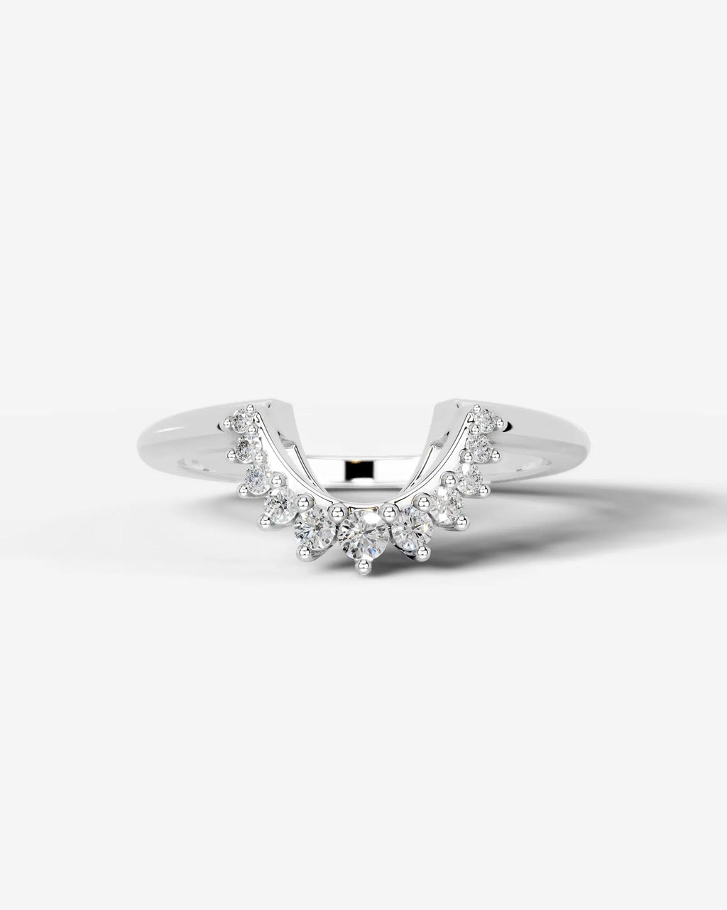 Lab Grown Diamond Curved Marquise & Round Cut Contour Band