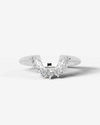 Lab Grown Diamond Curved Marquise & Round Cut Contour Band