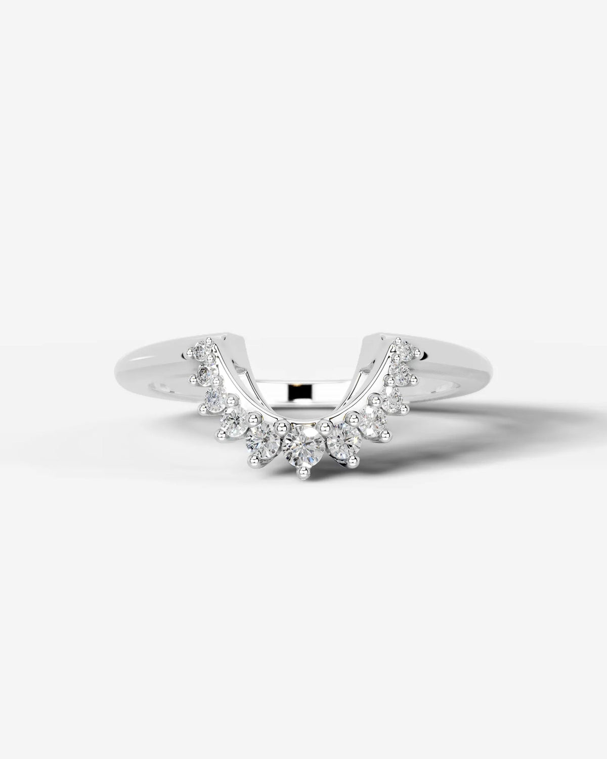 Lab Grown Diamond Curved Marquise & Round Cut Contour Band