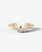 Lab Grown Diamond Curved Marquise & Round Cut Contour Band