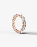 Lab Grown Diamond Round Cut Shared Prong Eternity Wedding Band Ring