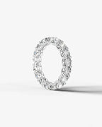 Lab Grown Diamond Round Cut Shared Prong Eternity Wedding Band Ring