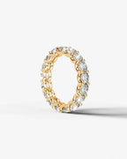 Lab Grown Diamond Round Cut Shared Prong Eternity Wedding Band Ring