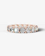 Lab Grown Diamond Round Cut Shared Prong Eternity Wedding Band Ring