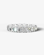 Lab Grown Diamond Round Cut Shared Prong Eternity Wedding Band Ring