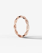 Lab Grown Diamond Interwoven Twist Pavé Band Ring
