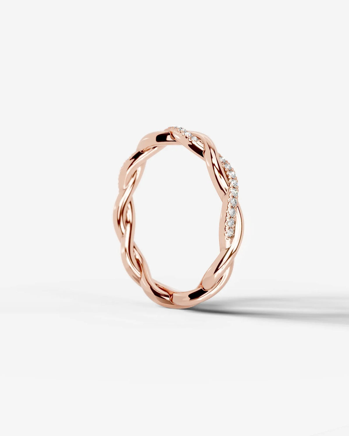 Lab Grown Diamond Interwoven Twist Pavé Band Ring