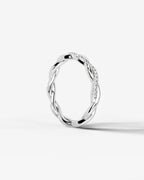 Lab Grown Diamond Interwoven Twist Pavé Band Ring