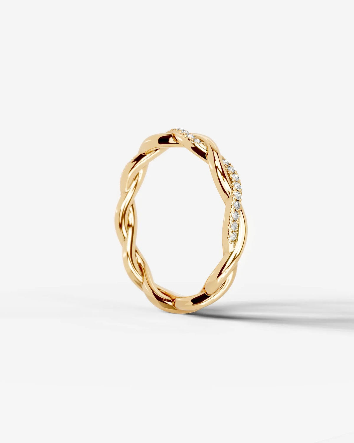 Lab Grown Diamond Interwoven Twist Pavé Band Ring